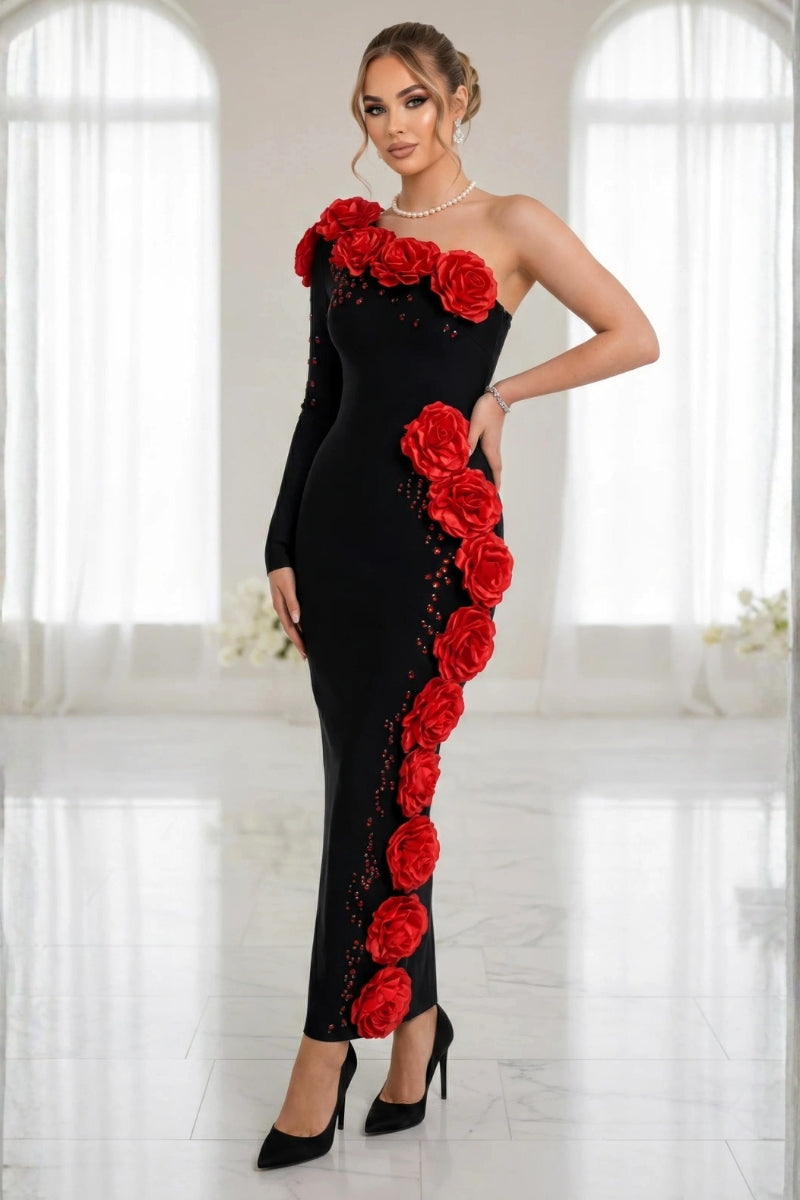 Elora Assymetric  Bandage Dress