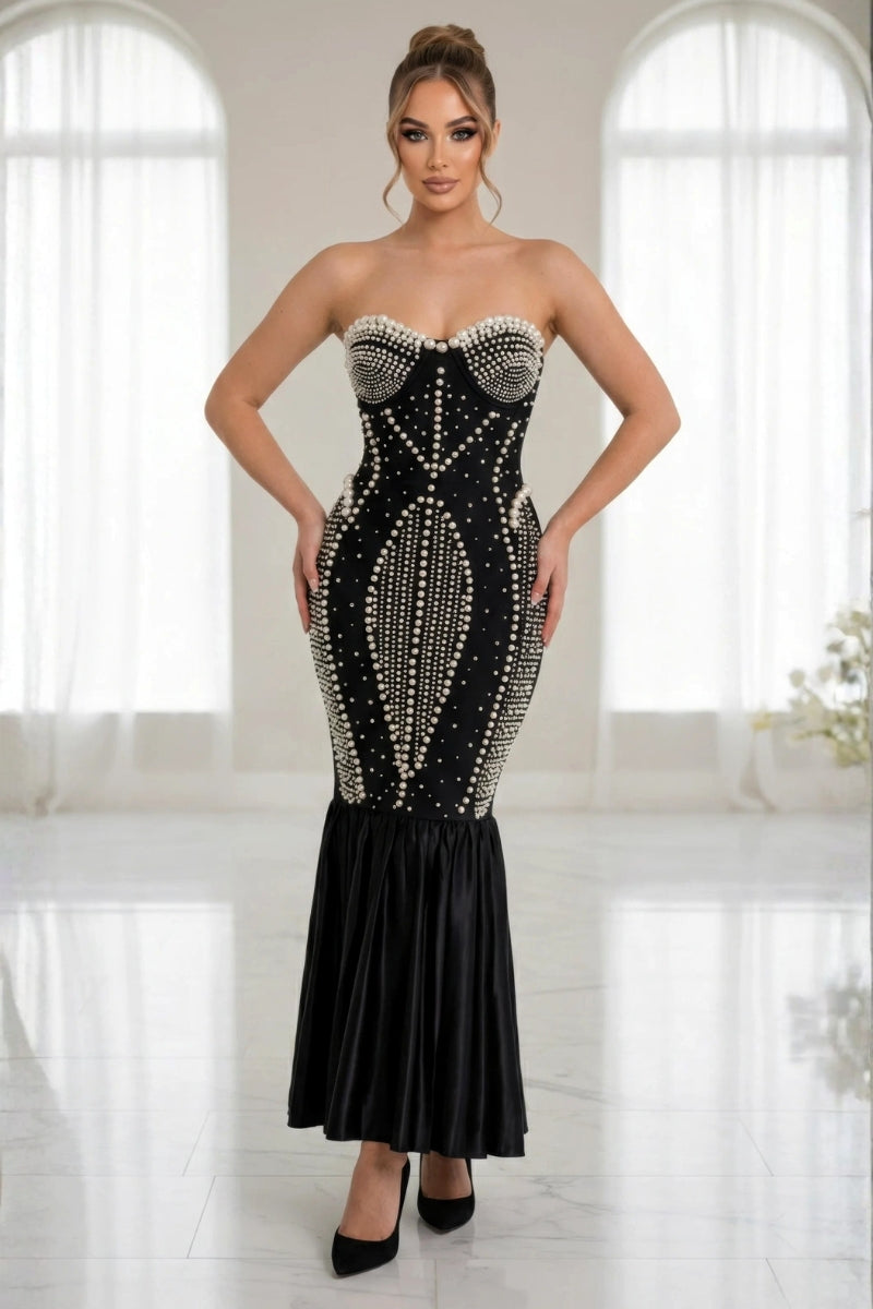 Ella Pearl Bandage Dress