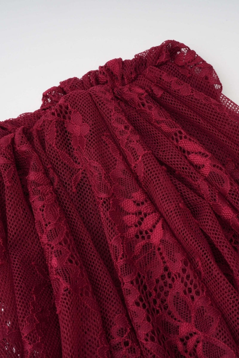 Scarlet Floral Lace Maxi Dress
