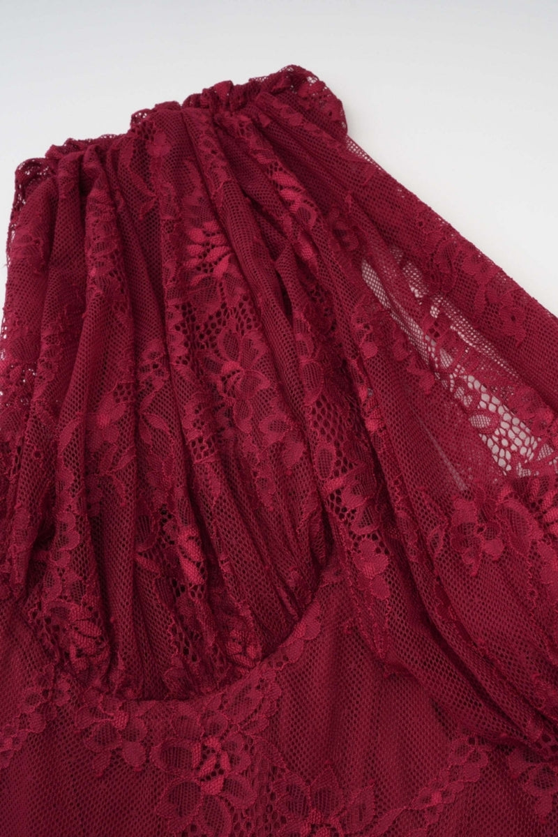 Scarlet Floral Lace Maxi Dress