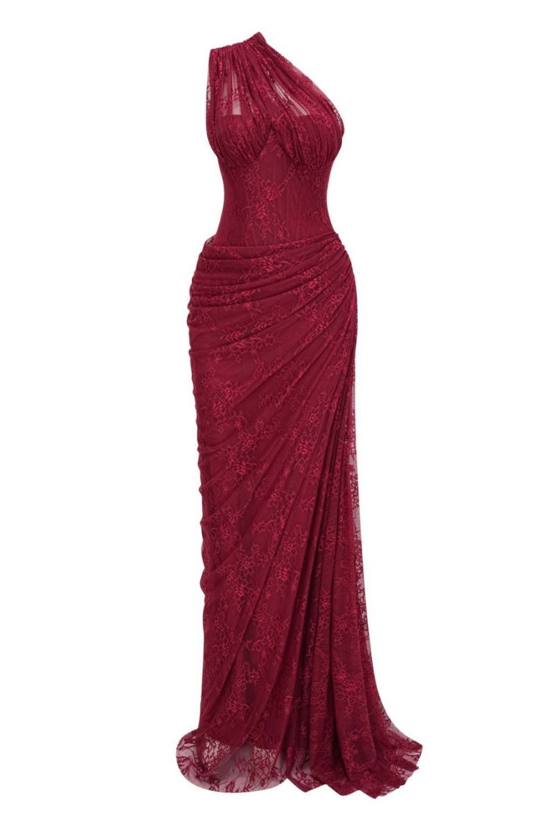 Scarlet Floral Lace Maxi Dress