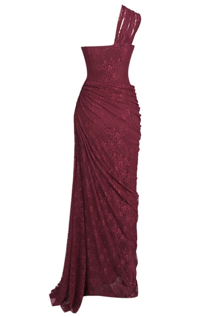 Scarlet Floral Lace Maxi Dress