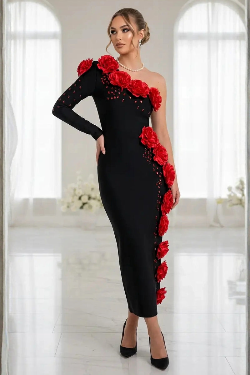 Elora Assymetric  Bandage Dress