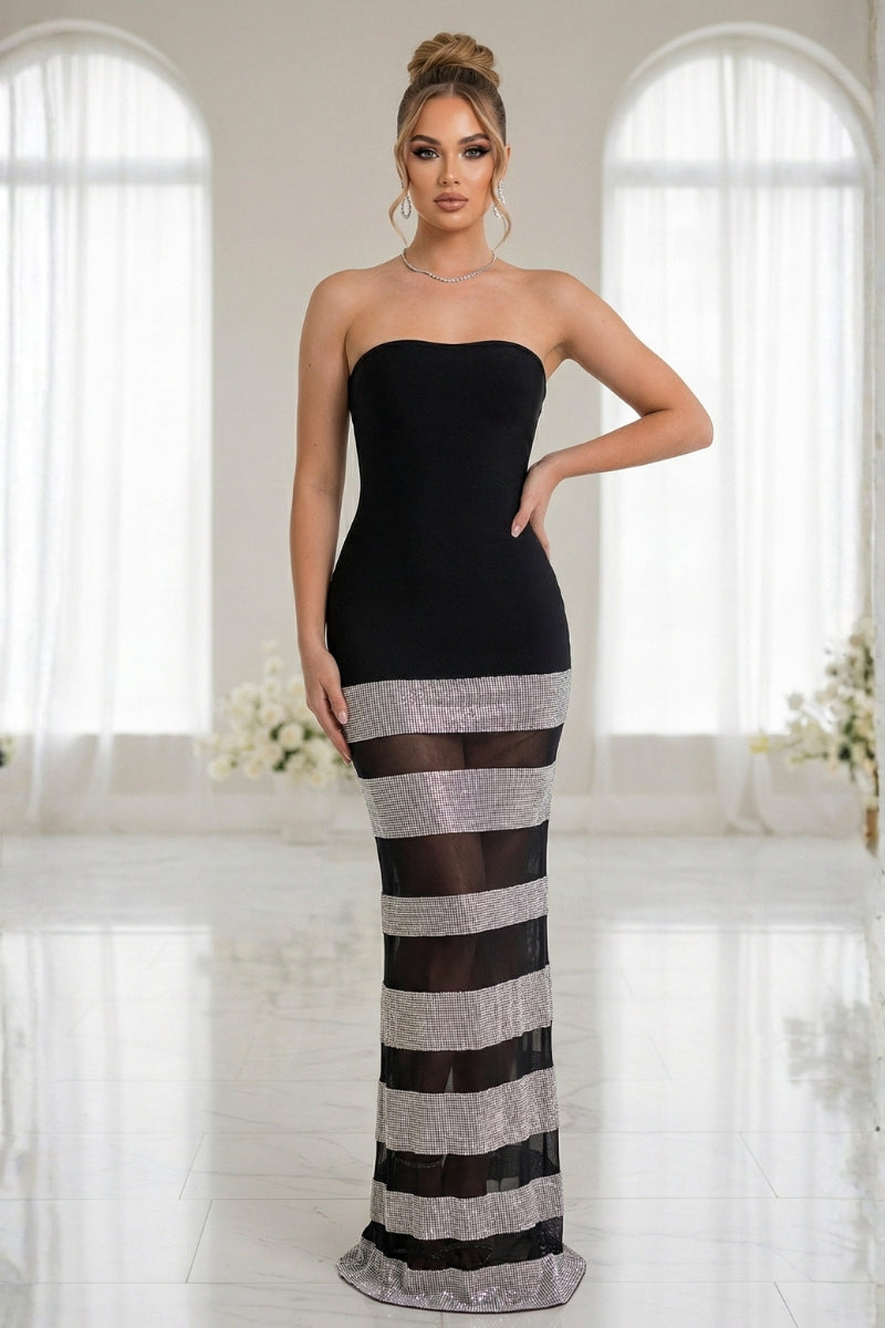 Alicia Sheer Cutout Maxi Dress
