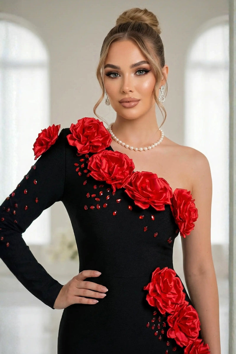 Elora Assymetric  Bandage Dress